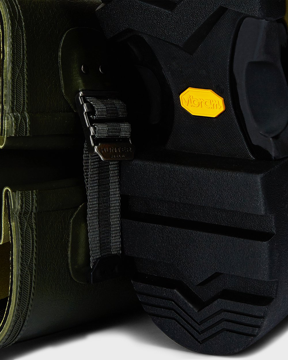 Botas De Altas Hunter Hombre Verde Oscuro Oliva Balmoral Adjustable 3Mm Neoprene 082915-KJD